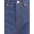 Ami Paris Blue Cotton Flared Jeans