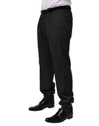 Dolce & Gabbana Black Wool Formal Dress Men Trouser Pants