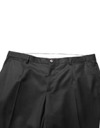 Dolce & Gabbana Black Wool Formal Dress Men Trouser Pants