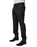 Dolce & Gabbana Black Wool Formal Dress Men Trouser Pants