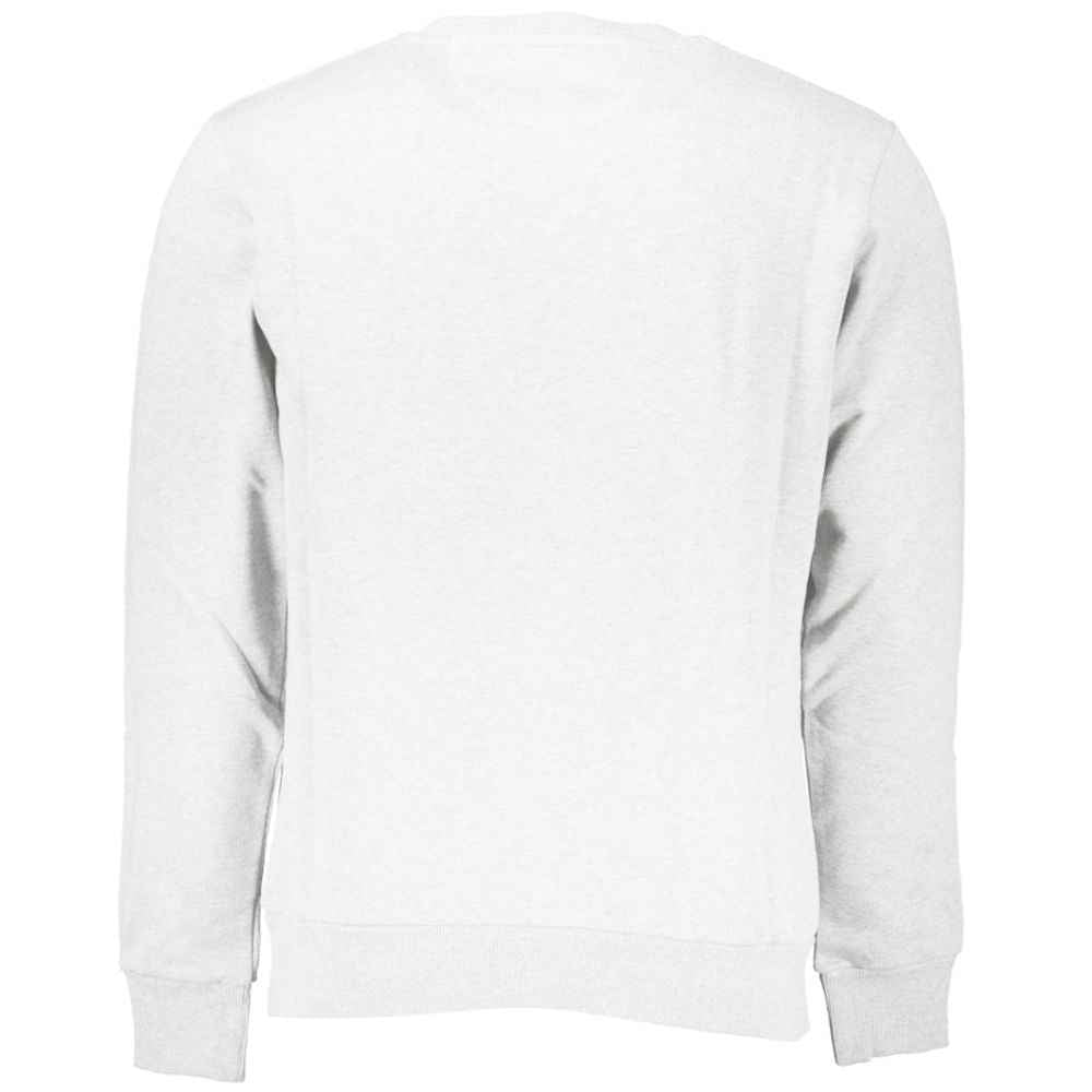 La Martina White Cotton Sweatshirt