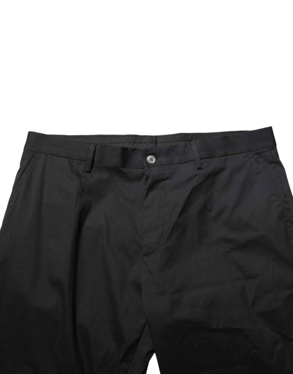 Dolce & Gabbana Black Cotton Formal Dress Men Trouser Pants