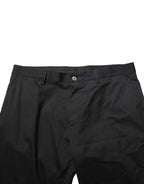 Dolce & Gabbana Black Cotton Formal Dress Men Trouser Pants
