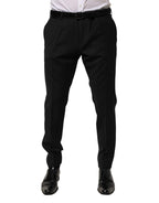 Dolce & Gabbana Black Wool Formal Dress Men Trouser Pants
