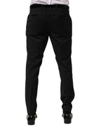 Dolce & Gabbana Black Wool Formal Dress Men Trouser Pants