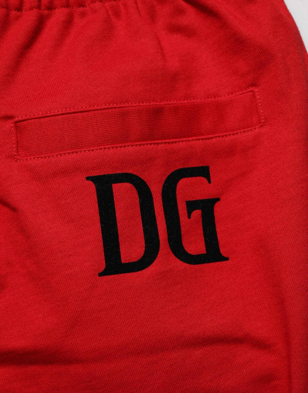 Dolce & Gabbana Red Cotton MidWaist Drawstring Bermuda Pants