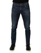 Dolce & Gabbana Blue Cotton Stretch Skinny Men Denim Jeans