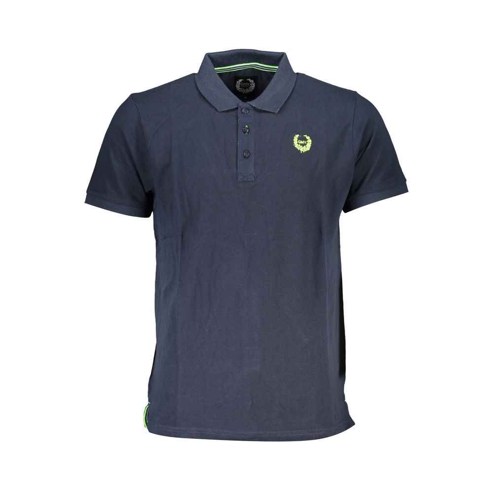 Gianmarco Venturi Blue Cotton Polo Shirt