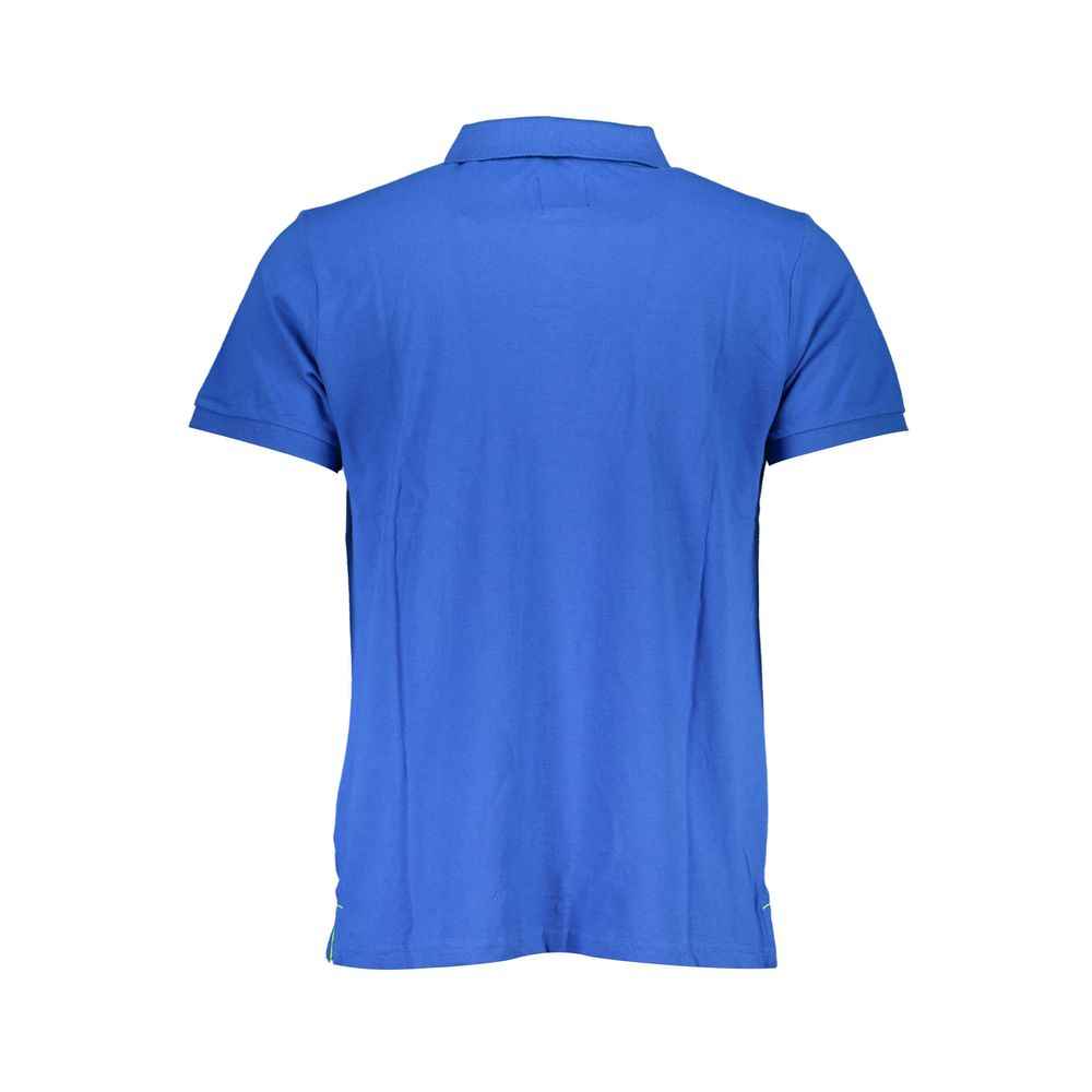 Gianmarco Venturi Blue Cotton Polo Shirt