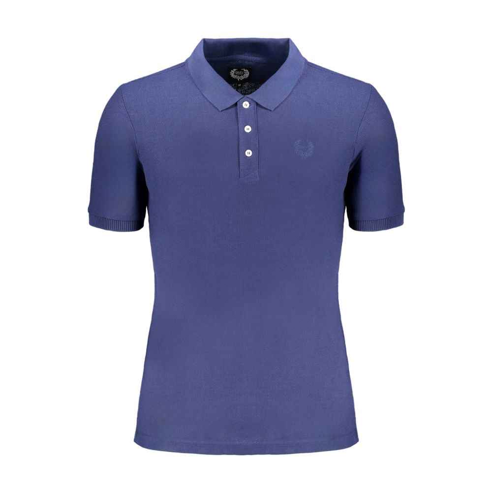 Gianmarco Venturi Blue Cotton Polo Shirt