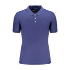 Gianmarco Venturi Blue Cotton Polo Shirt