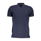 Gianmarco Venturi Blue Cotton Polo Shirt