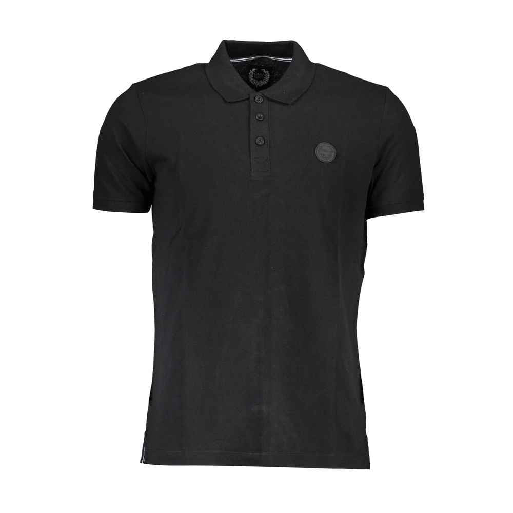 Gianmarco Venturi Black Cotton Polo Shirt