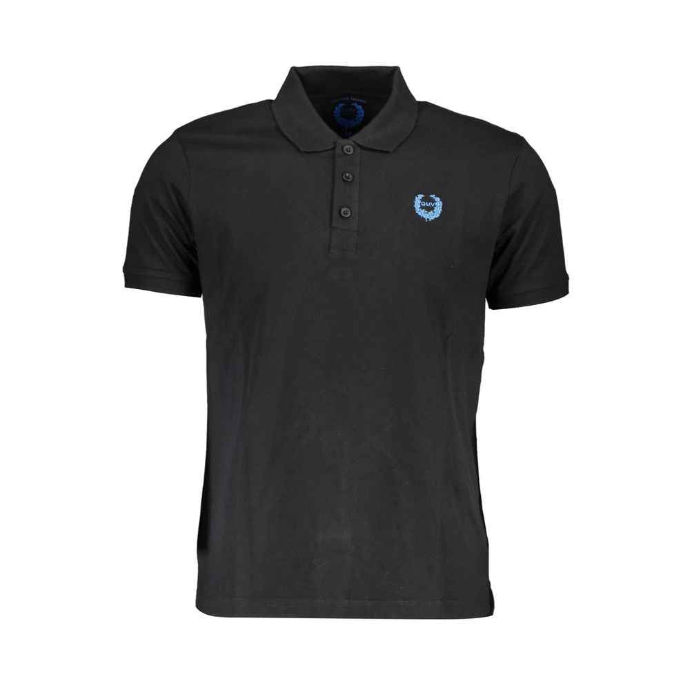Gianmarco Venturi Black Cotton Polo Shirt