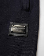 Dolce & Gabbana Black Cotton Blend Drawstring Jogger Jogger Pants