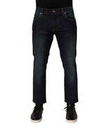 Dolce & Gabbana Dark Blue Cotton Skinny Men Denim Jeans