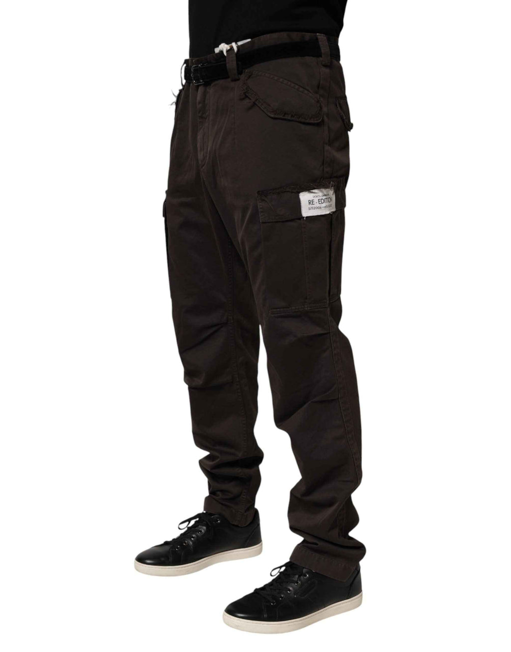 Dolce & Gabbana Brown Re- Edition Cotton Men Cargo Pants