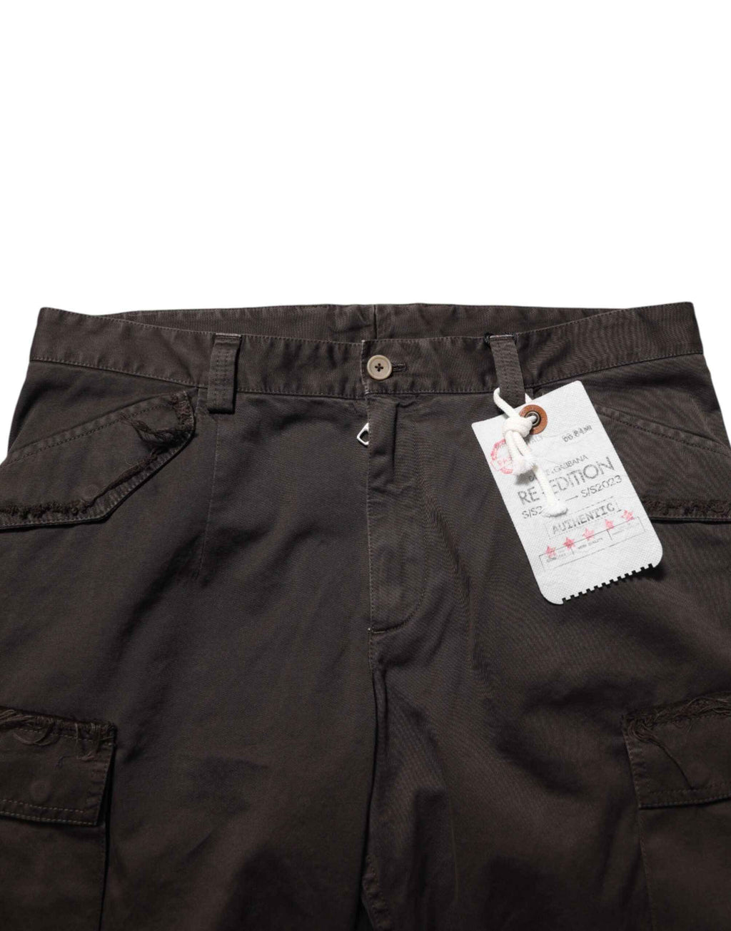 Dolce & Gabbana Brown Re- Edition Cotton Men Cargo Pants
