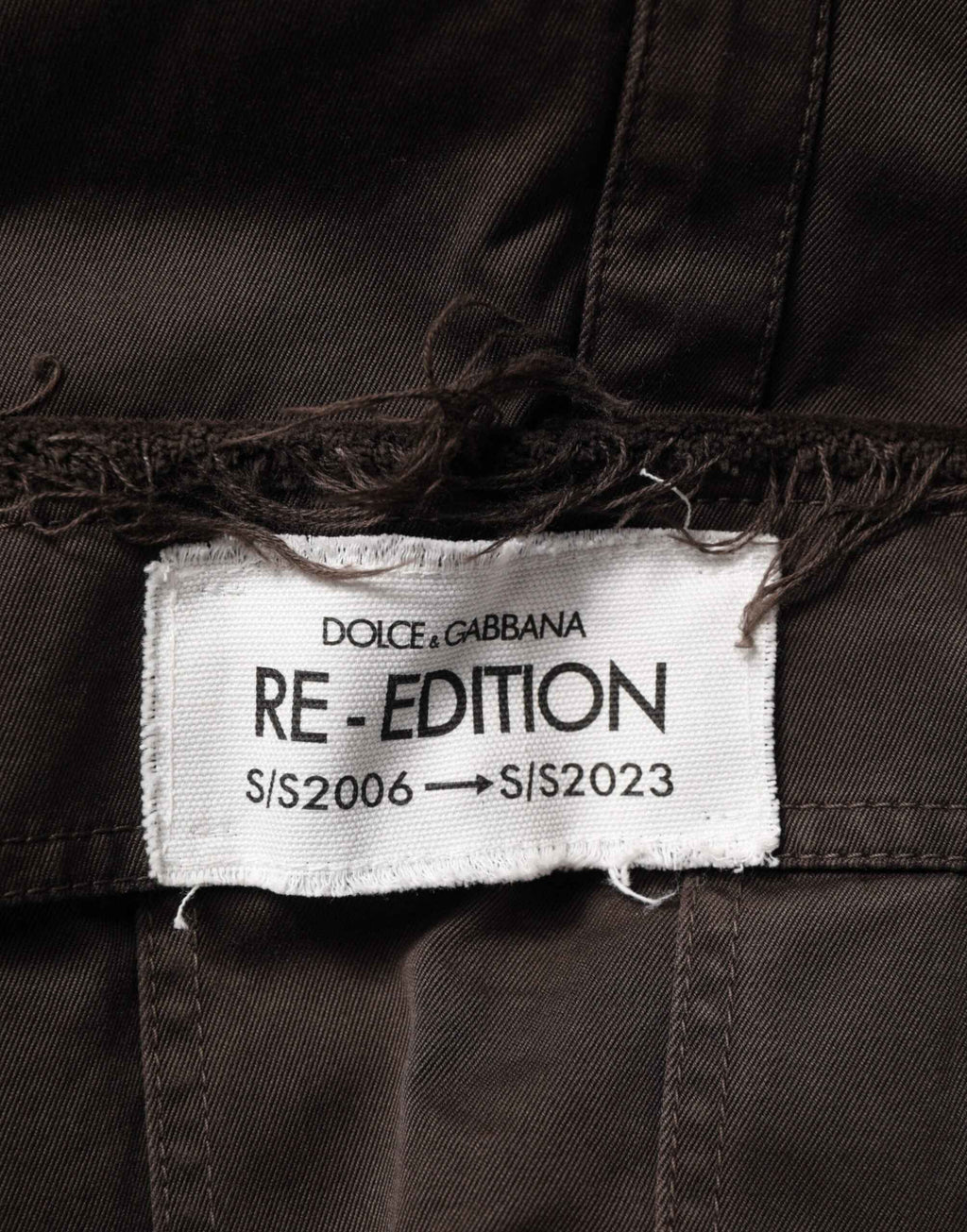 Dolce & Gabbana Brown Re- Edition Cotton Men Cargo Pants