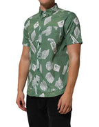 Carhartt Wip Green Printed Cotton Collared Short Sleeves Polo Shirt