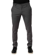 Daniele Alessandrini Gray Polyester Formal Dress Trouser Pants