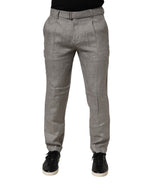 Briglia 1949 Gray Mid Waist Dress Formal Skinny Men Pants
