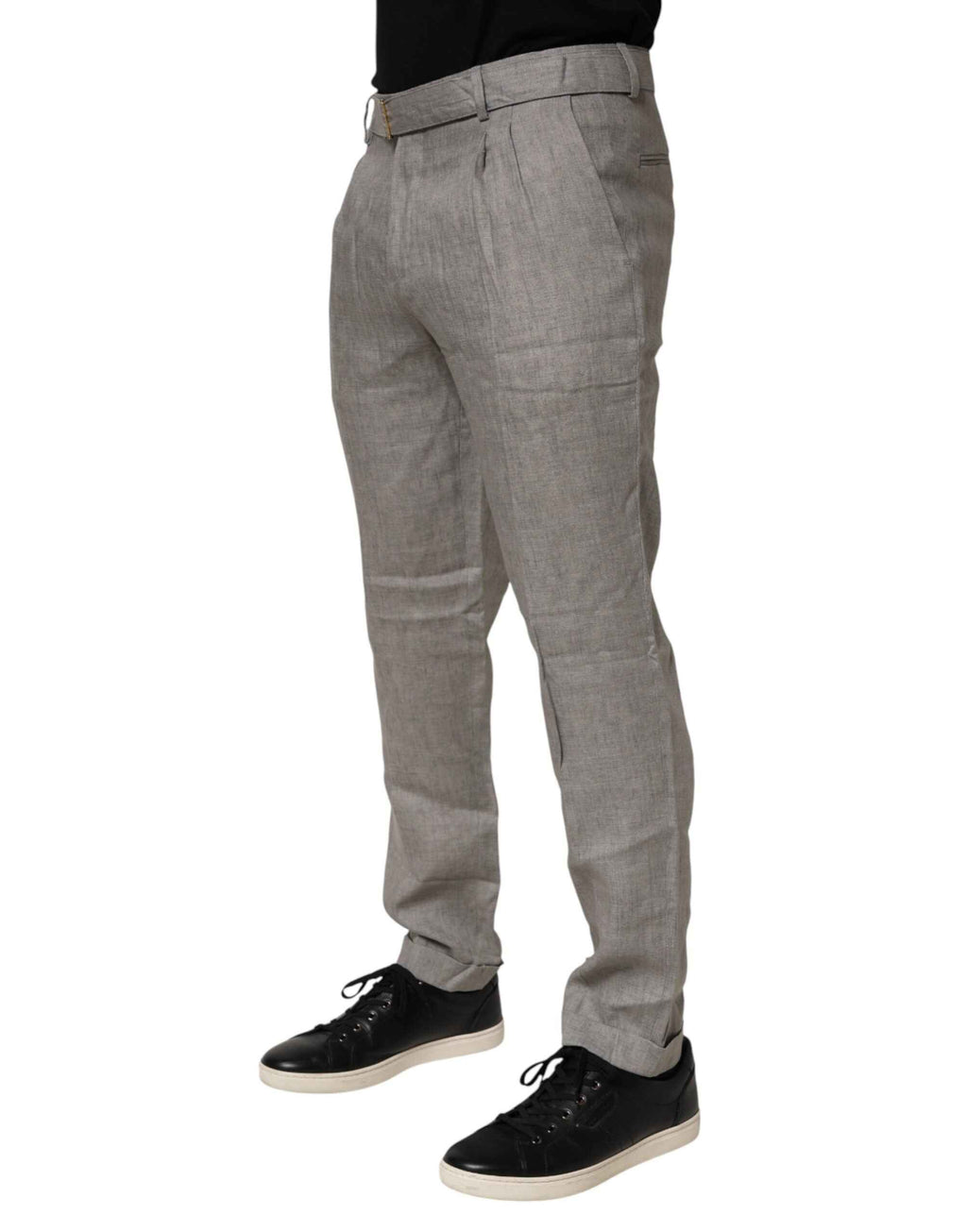 Briglia 1949 Gray Mid Waist Dress Formal Skinny Men Pants