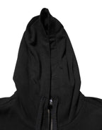 Dolce & Gabbana Sweater Black Cotton Hooded Men Sweatshirt Sweater