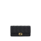 Fendi Black Calf Leather Bos Taurus Wallet