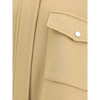 PINKO Double Wool-blend fabric Caban with high collar