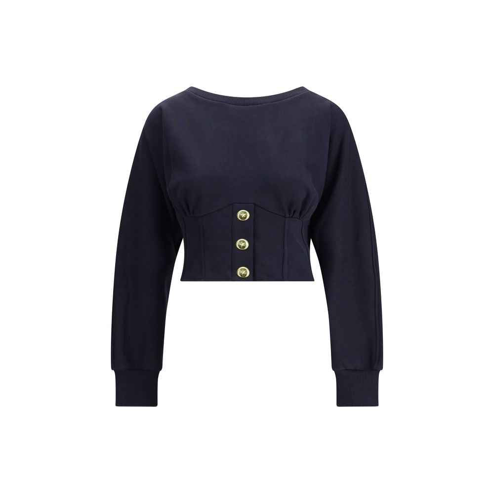 PINKO Cotton Sweatshirt with Corset Detail