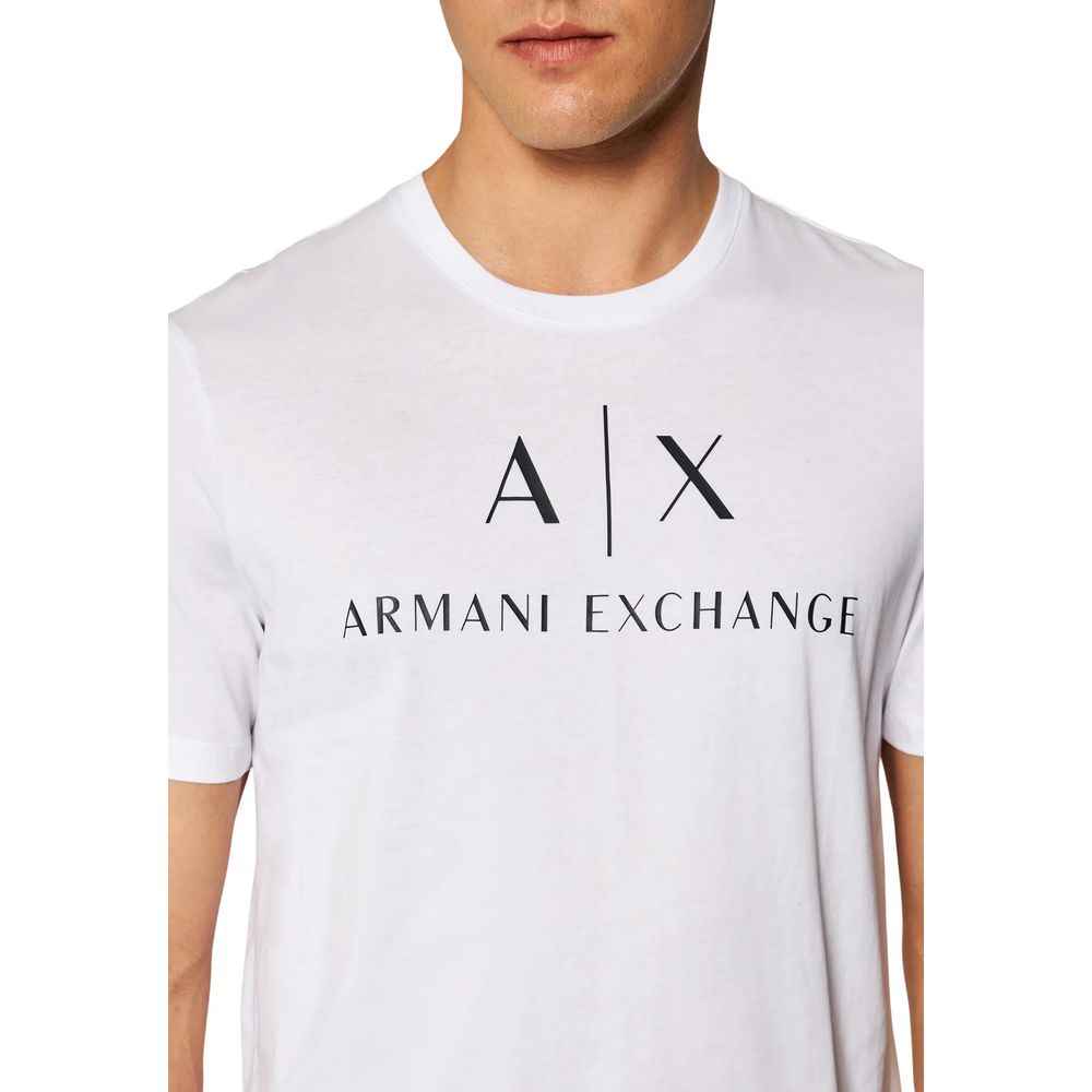 Armani Exchange White Cotton T-Shirt