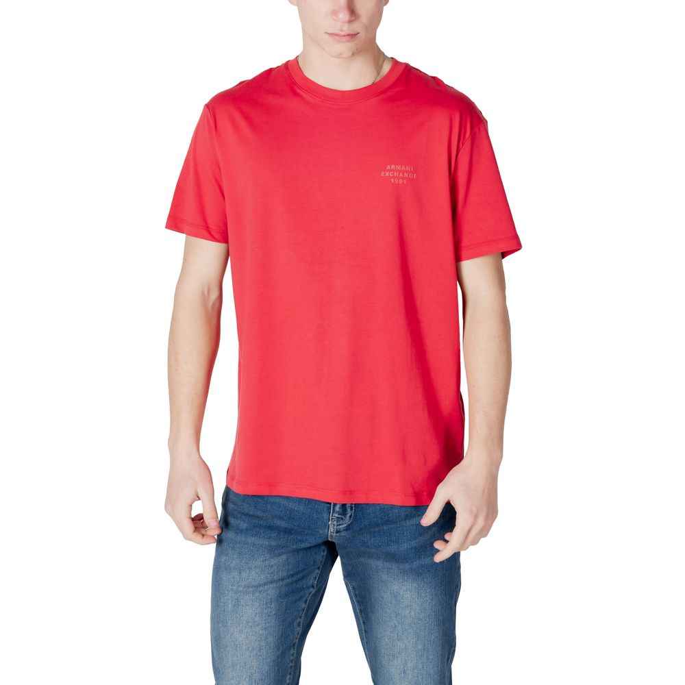 Armani Exchange Red Cotton T-Shirt