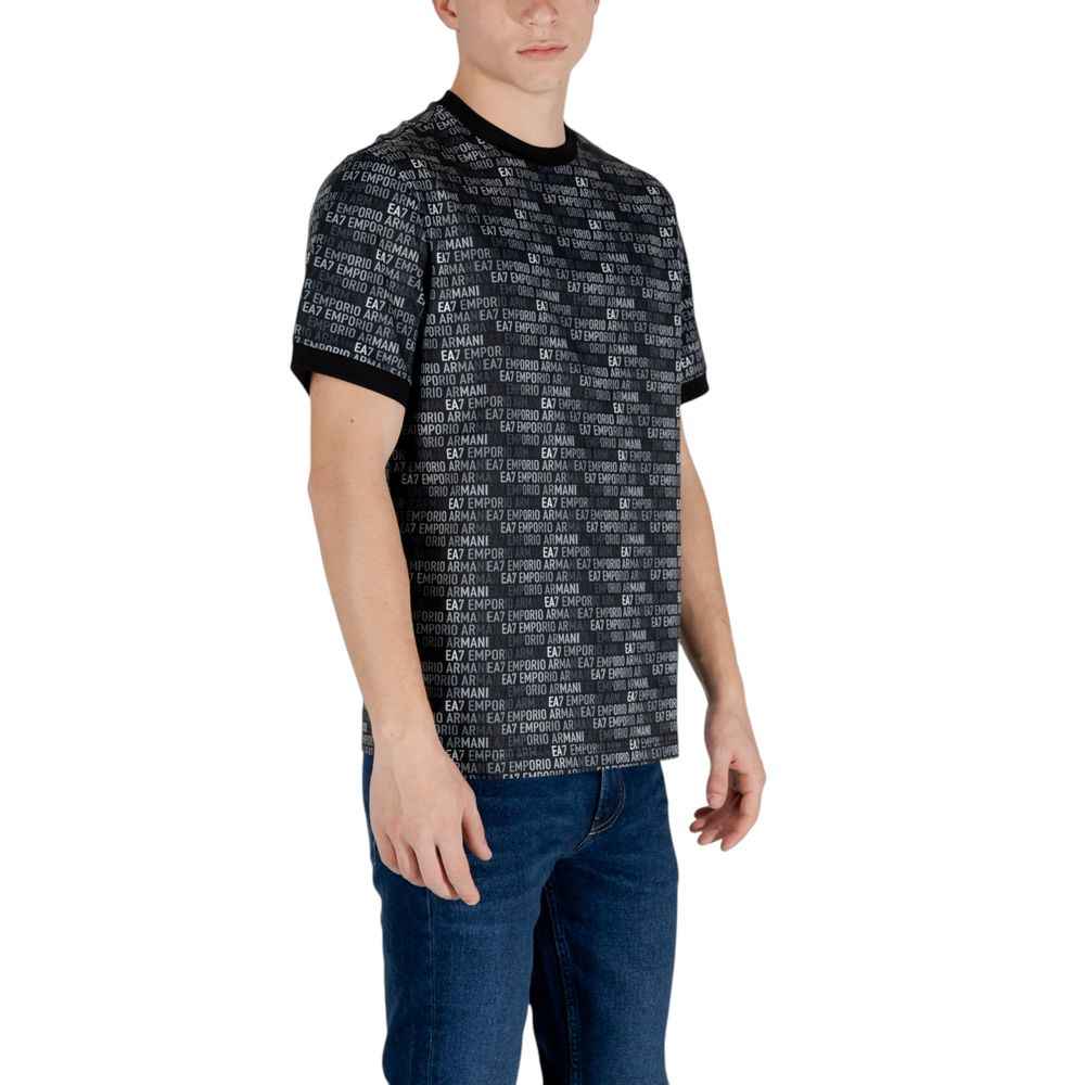 EA7 Emporio Armani Black Cotton T-Shirt
