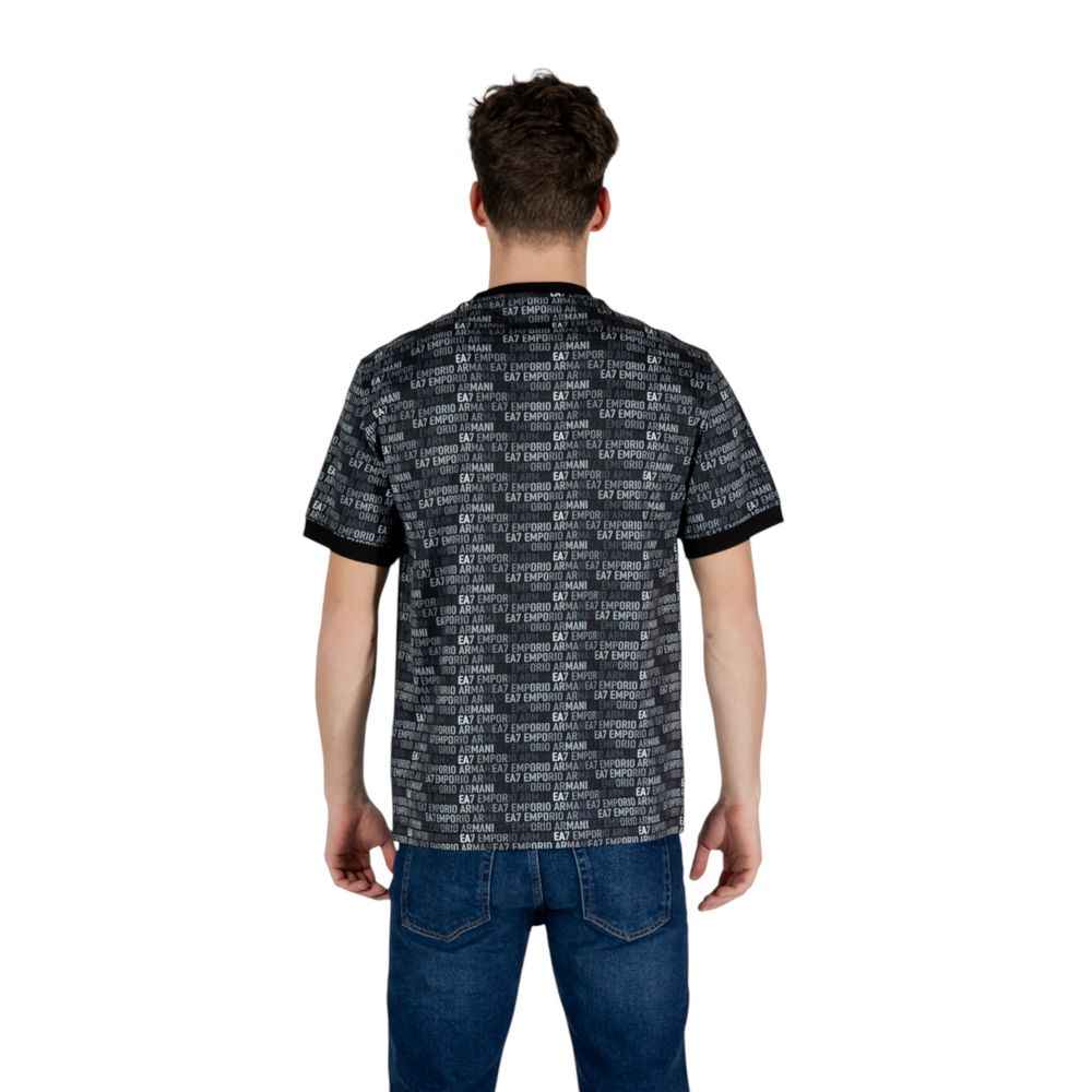 EA7 Emporio Armani Black Cotton T-Shirt
