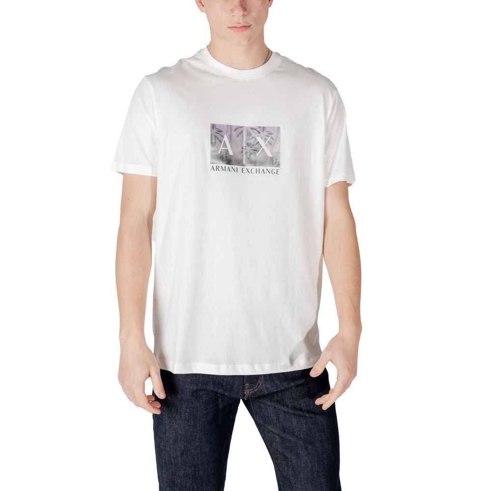 Armani Exchange Cream Cotton T-Shirt