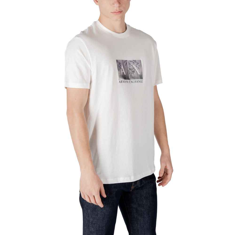 Armani Exchange Cream Cotton T-Shirt