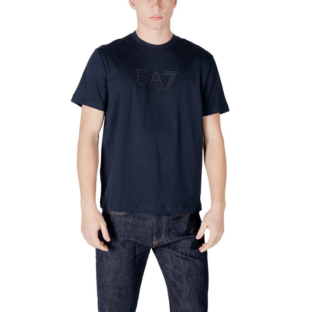 EA7 Emporio Armani Blue Cotton T-Shirt