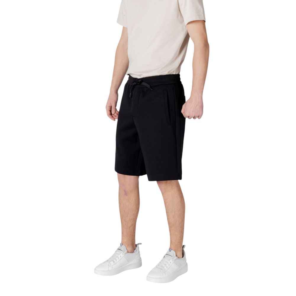 Armani Exchange Black Cotton Bermuda