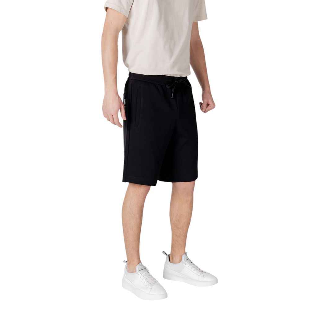 Armani Exchange Black Cotton Bermuda