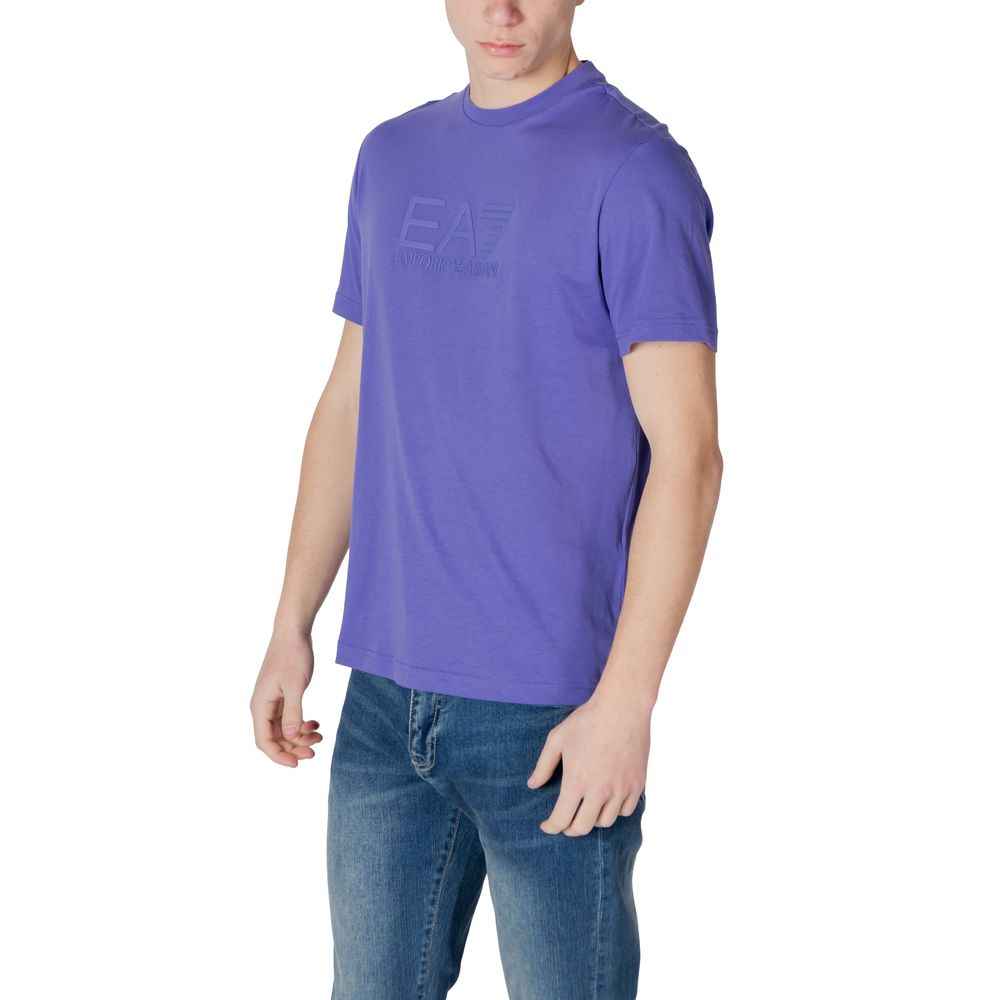 EA7 Emporio Armani Purple Cotton T-Shirt