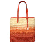 Michael Kors Orange Raffia Shoulder Bag