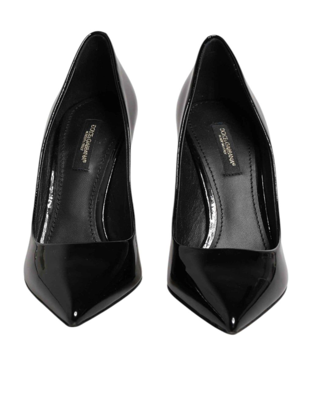 Dolce & Gabbana Black Leather Stiletto Heels Pumps Shoes