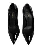 Dolce & Gabbana Black Leather Stiletto Heels Pumps Shoes