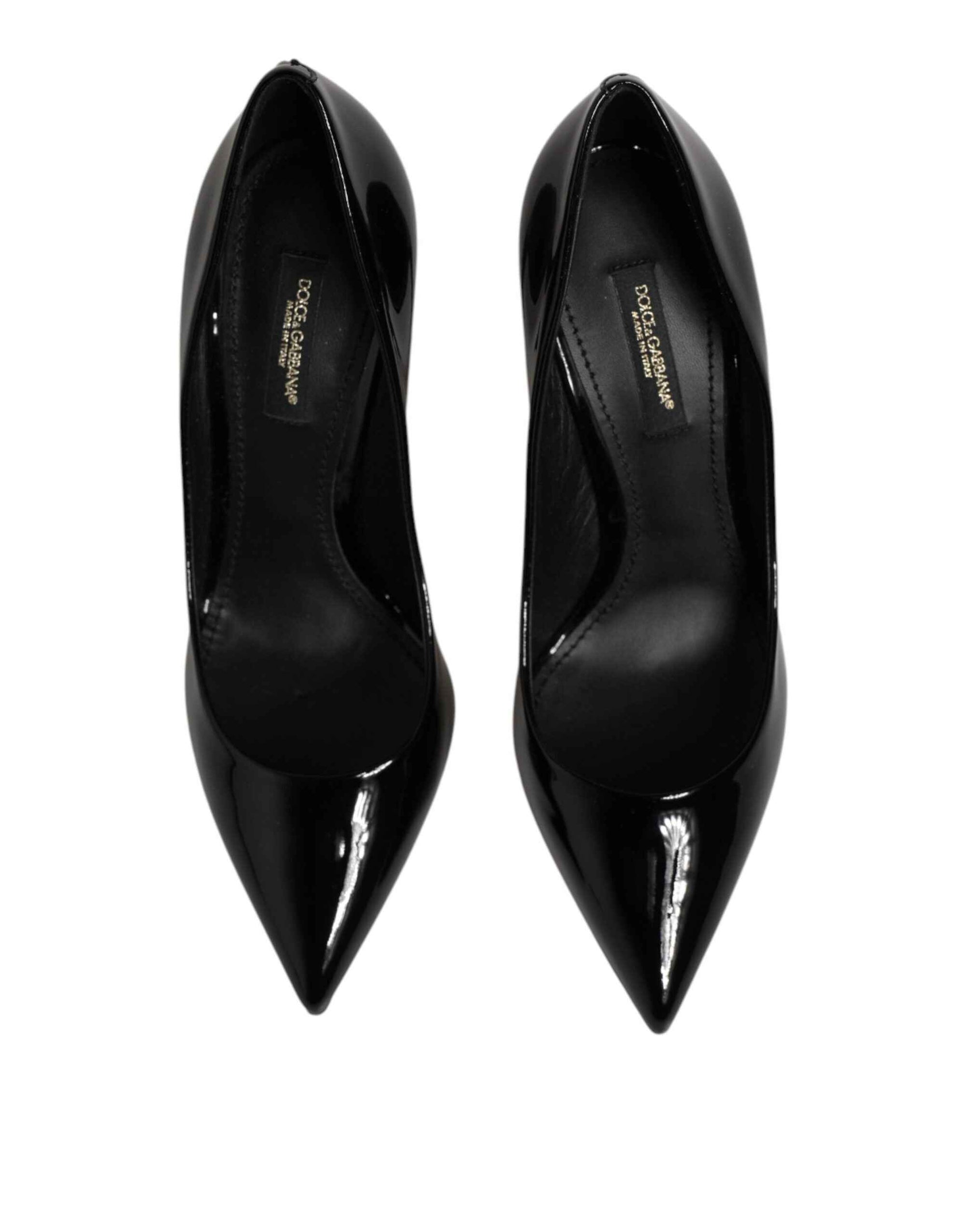Dolce & Gabbana Black Leather Stiletto Heels Pumps Shoes