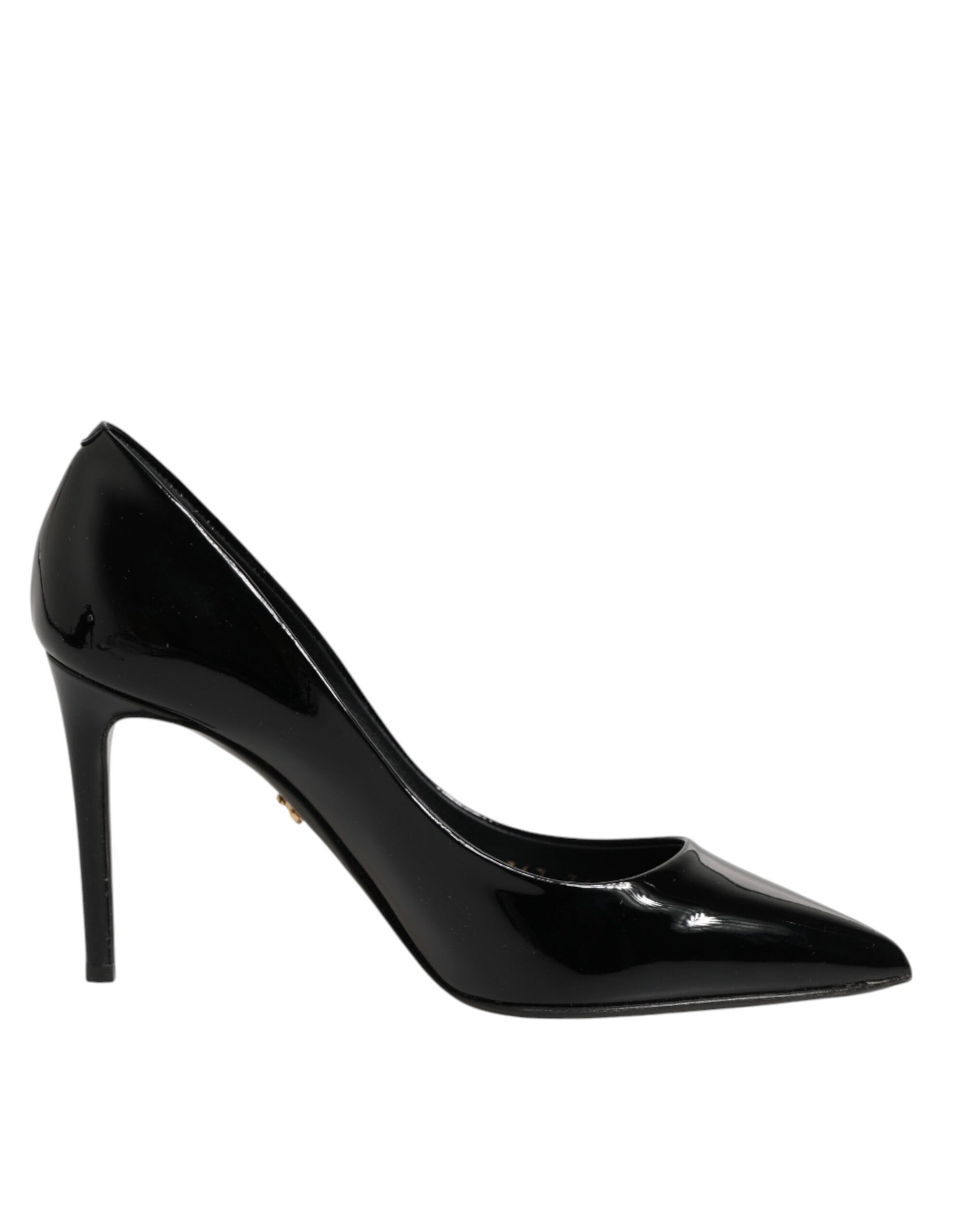 Dolce & Gabbana Black Leather Stiletto Heels Pumps Shoes
