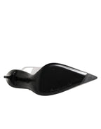 Dolce & Gabbana Black Leather Clear PVC Slingback Pumps Shoes