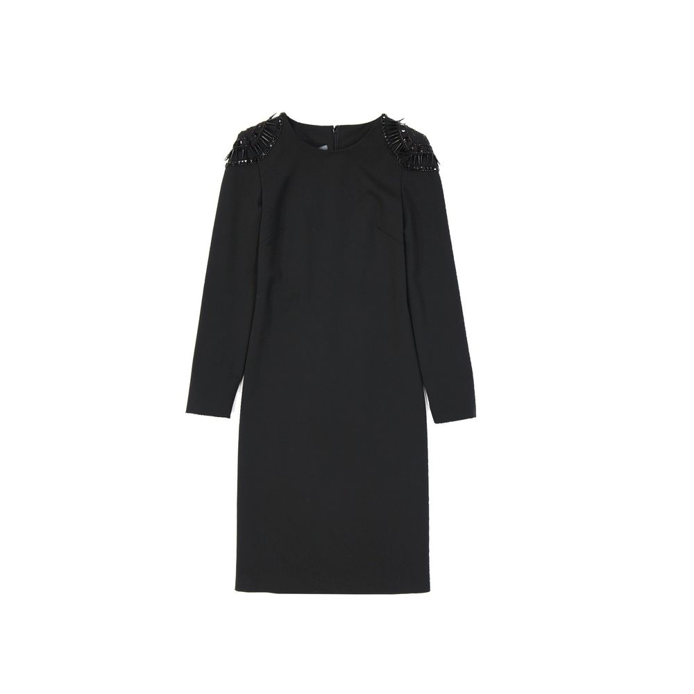 Alberta Ferretti Black Elastane Cocktail Dress