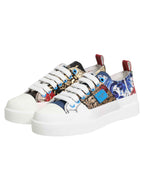 Dolce & Gabbana Multicolor Patchwork Low Top Sneakers Shoes