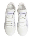 Dolce & Gabbana White Mesh Inserts Low Top Sneakers Shoes
